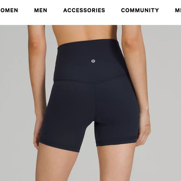 NWT LULULEMON TRUE Navy Blue ALIGN BIKE SHORTS  SUPER HIGH RISE  6” Size 4 - Picture 7 of 10